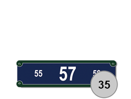 Домовой знак 35 табличка стеклоэмаль