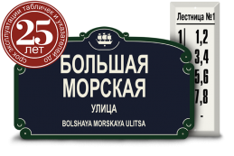 Домовые знаки (металл, стеклоэмаль)